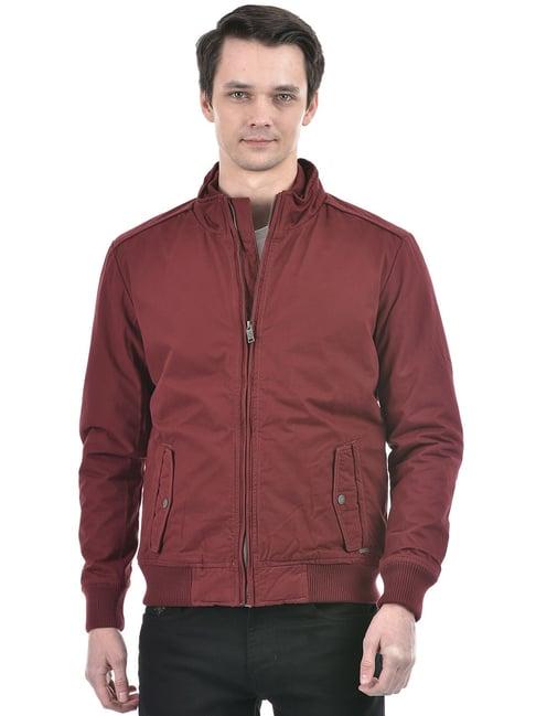 numero uno maroon cotton regular fit jacket