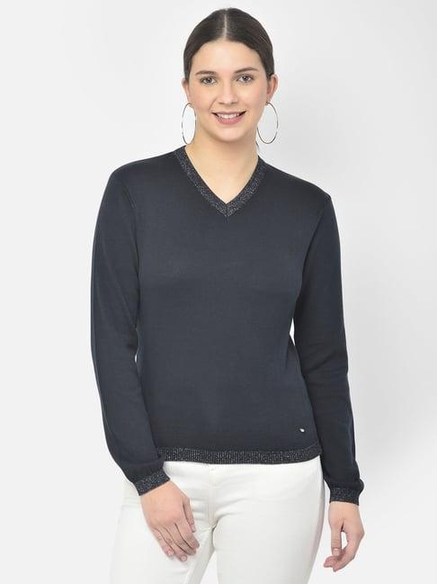 numero uno navy cotton sweater