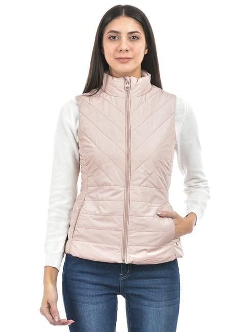 numero uno pink regular fit quilted jacket