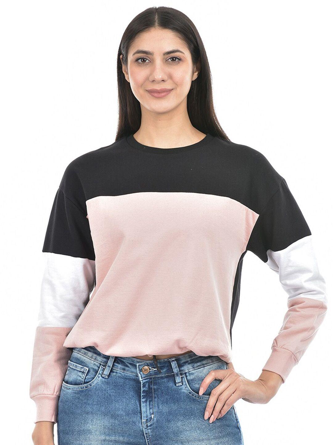 numero uno women colourblocked sweatshirt