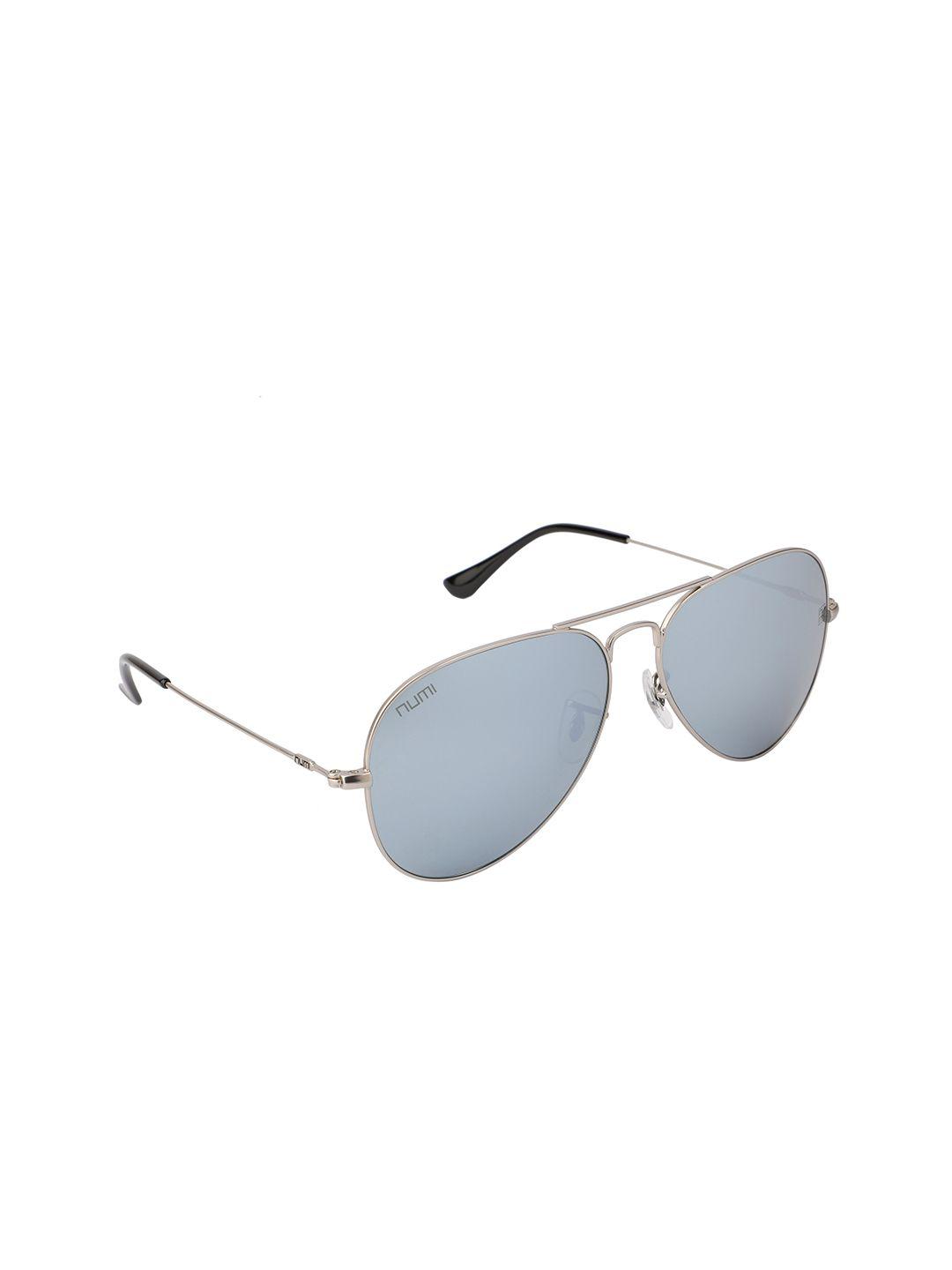 numi maverick unisex blue uv protected aviator sunglasses