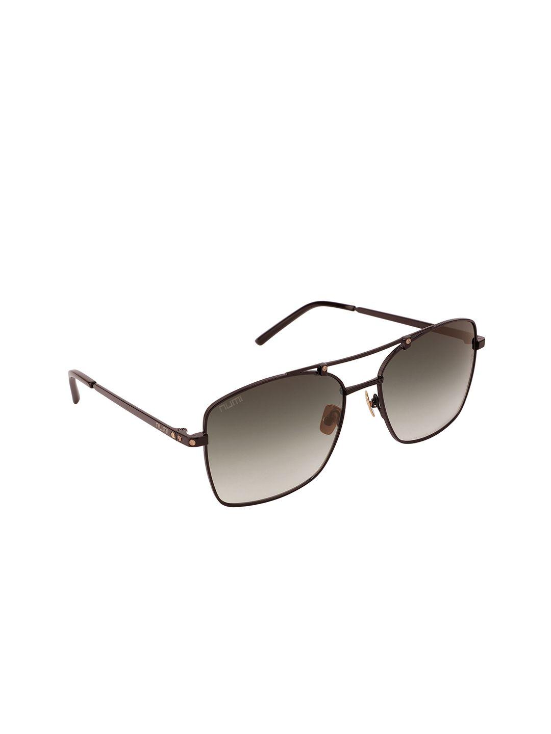 numi men grey lens & black aviator sunglasses with uv protected lens-n18139scl4