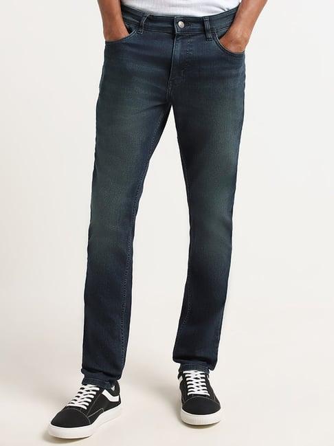 nuon by westside blue straight-fit jeans