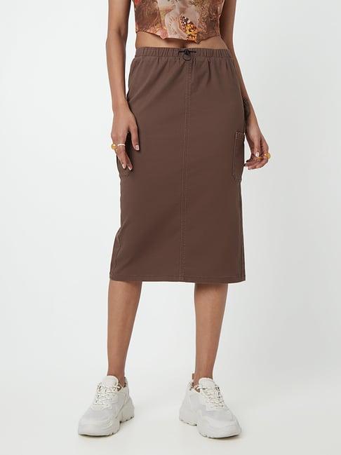 nuon by westside brown skirt