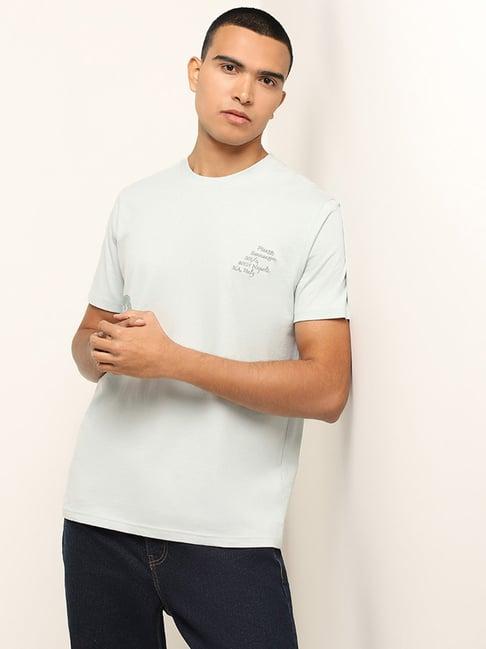 nuon by westside mint printed slim fit t-shirt