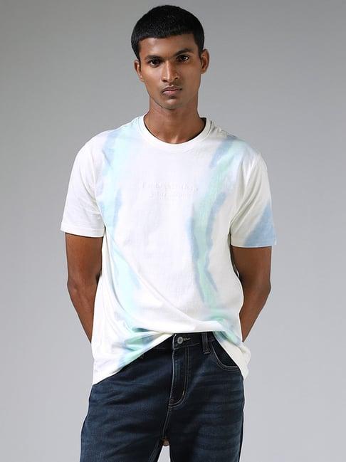 nuon by westside plain multicolored slim fit t-shirt