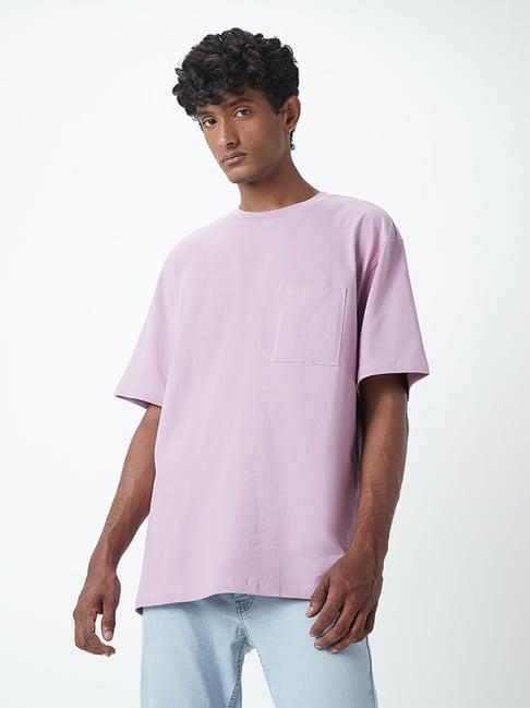 nuon by westside purple dropped-sleeve relaxed-fit t-shirt