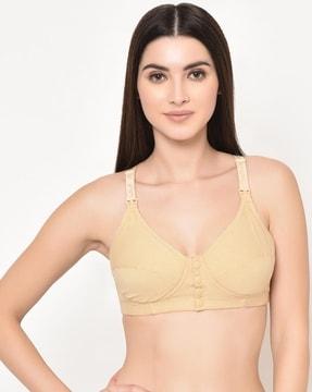 nursing bra with button closure