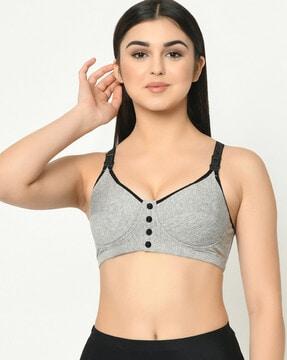 nursing bra with button closure