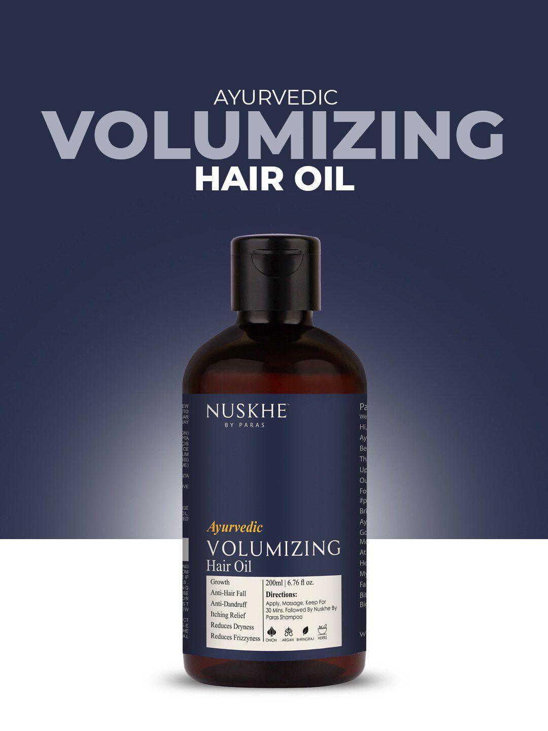 nuskhe by paras ayurvedic volumizing hair oil 200 ml