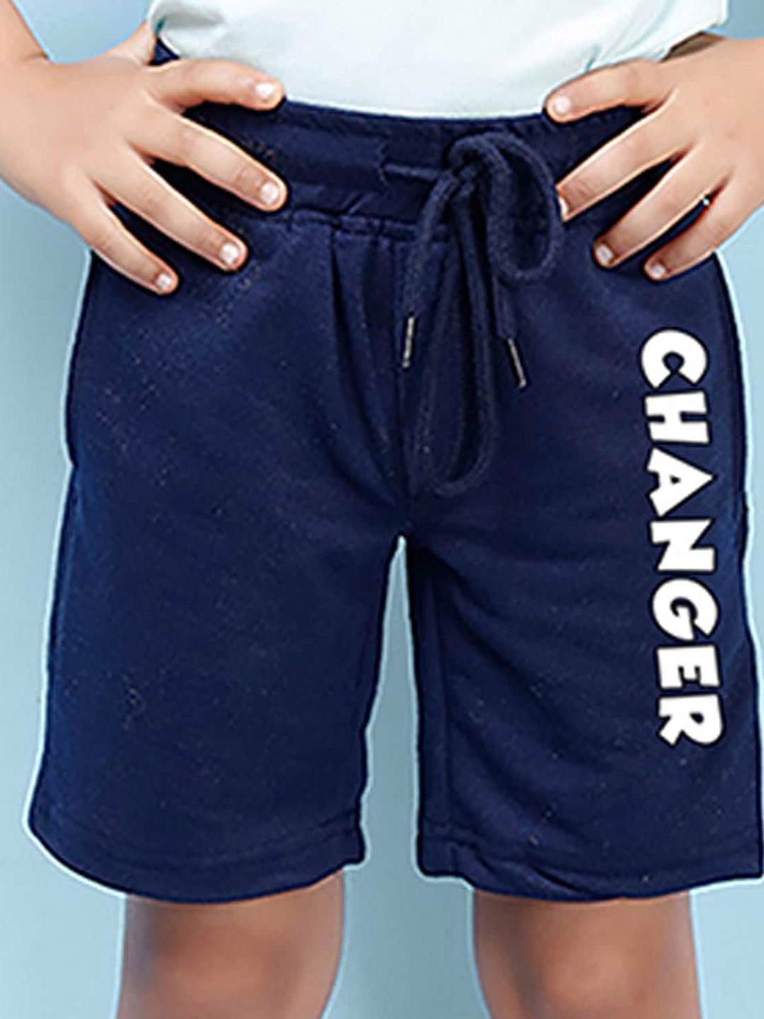 nusyl boys typography printed mid-rise shorts