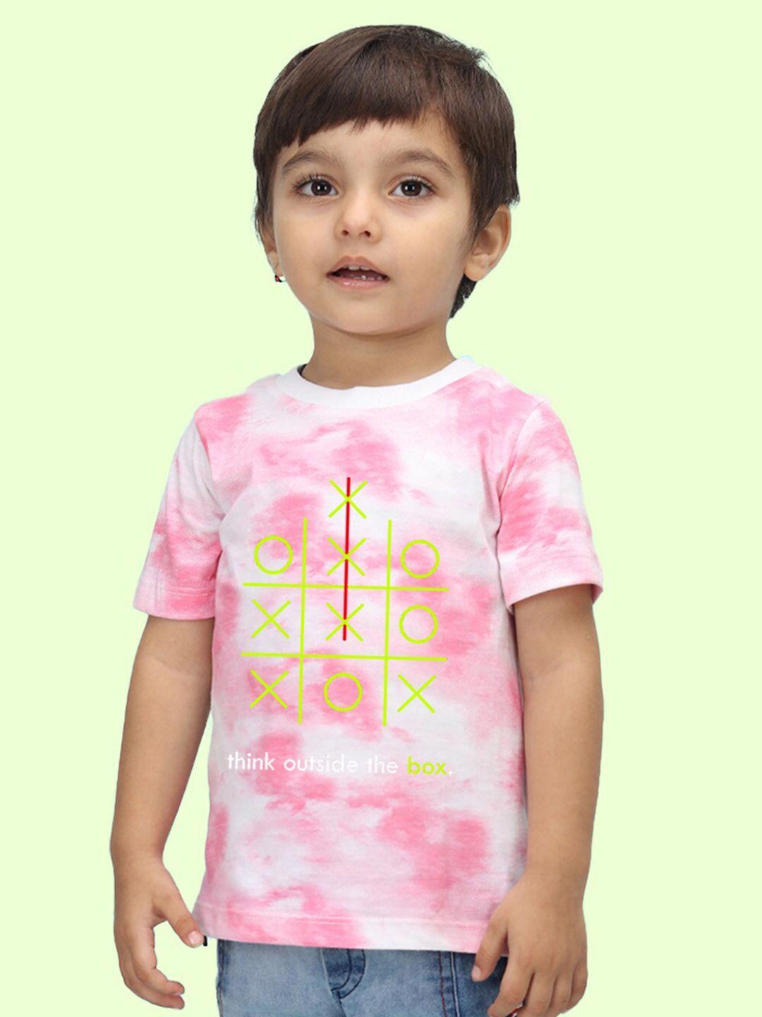 nusyl kids printed tie & dye t-shirt