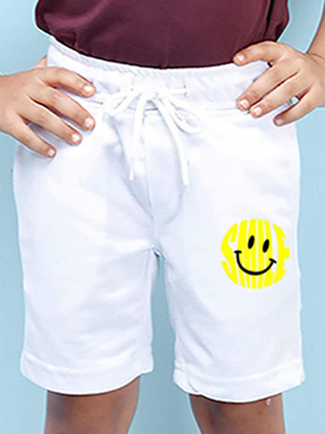 nusyl boys smile printed regular shorts