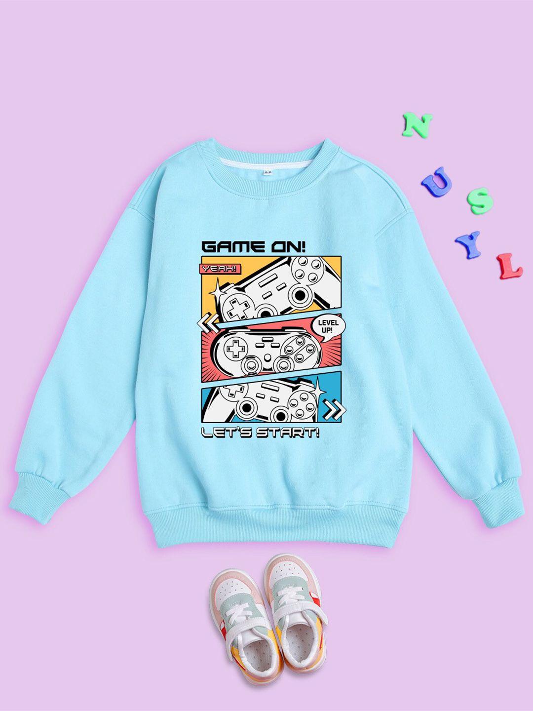 nusyl kids graphic printed fleece sweatshirt