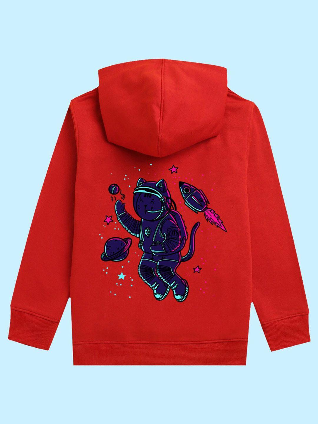 nusyl kids graphic printed hooded pullover sweatshirt