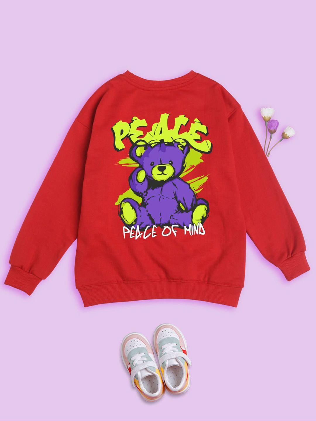 nusyl kids graphic printed oversized pullover sweatshirt