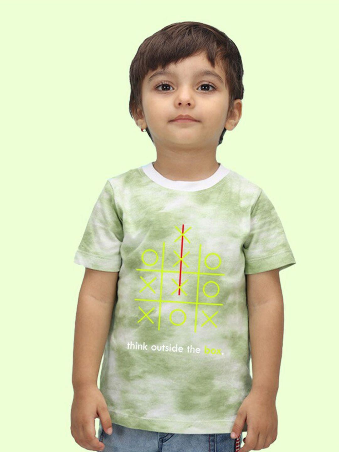 nusyl kids green floral striped applique t-shirt