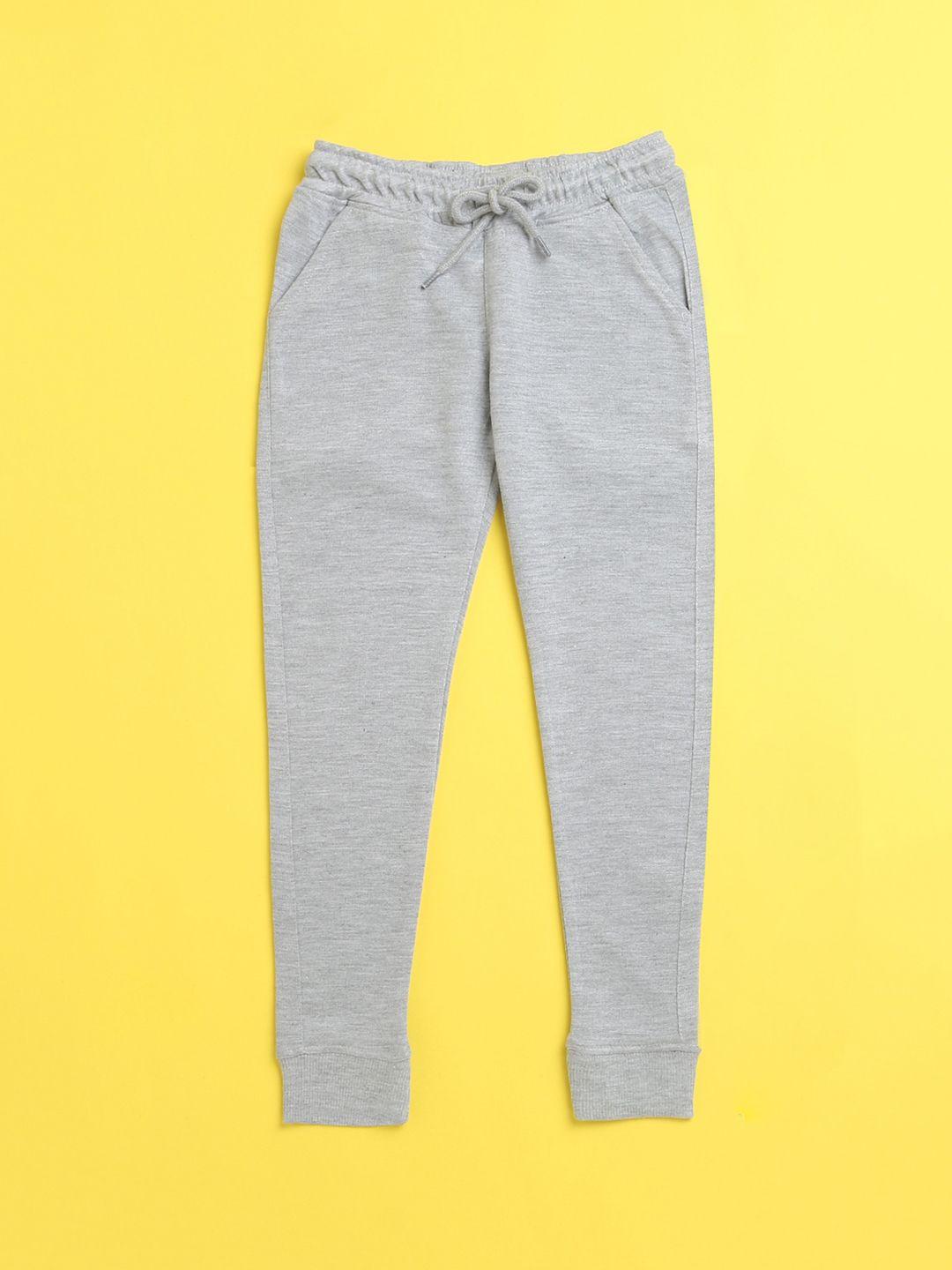 nusyl kids grey solid joggers