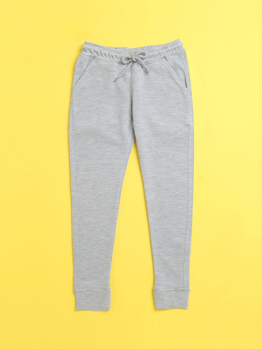 nusyl kids grey solid joggers