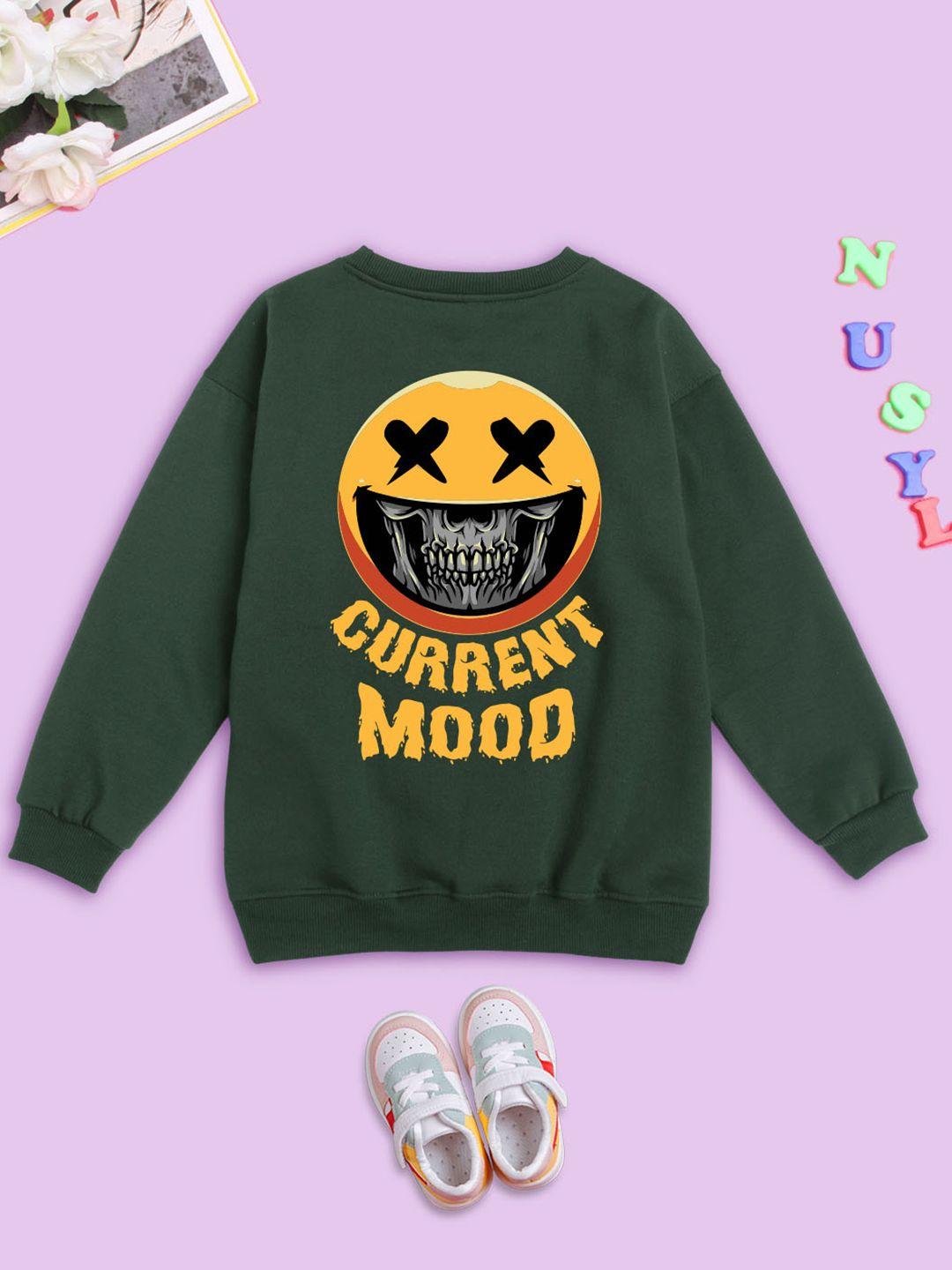 nusyl kids typography printed sweatshirt