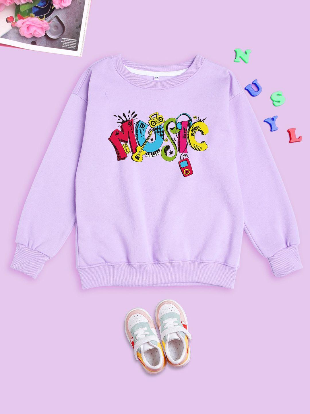 nusyl kids typography printed sweatshirt