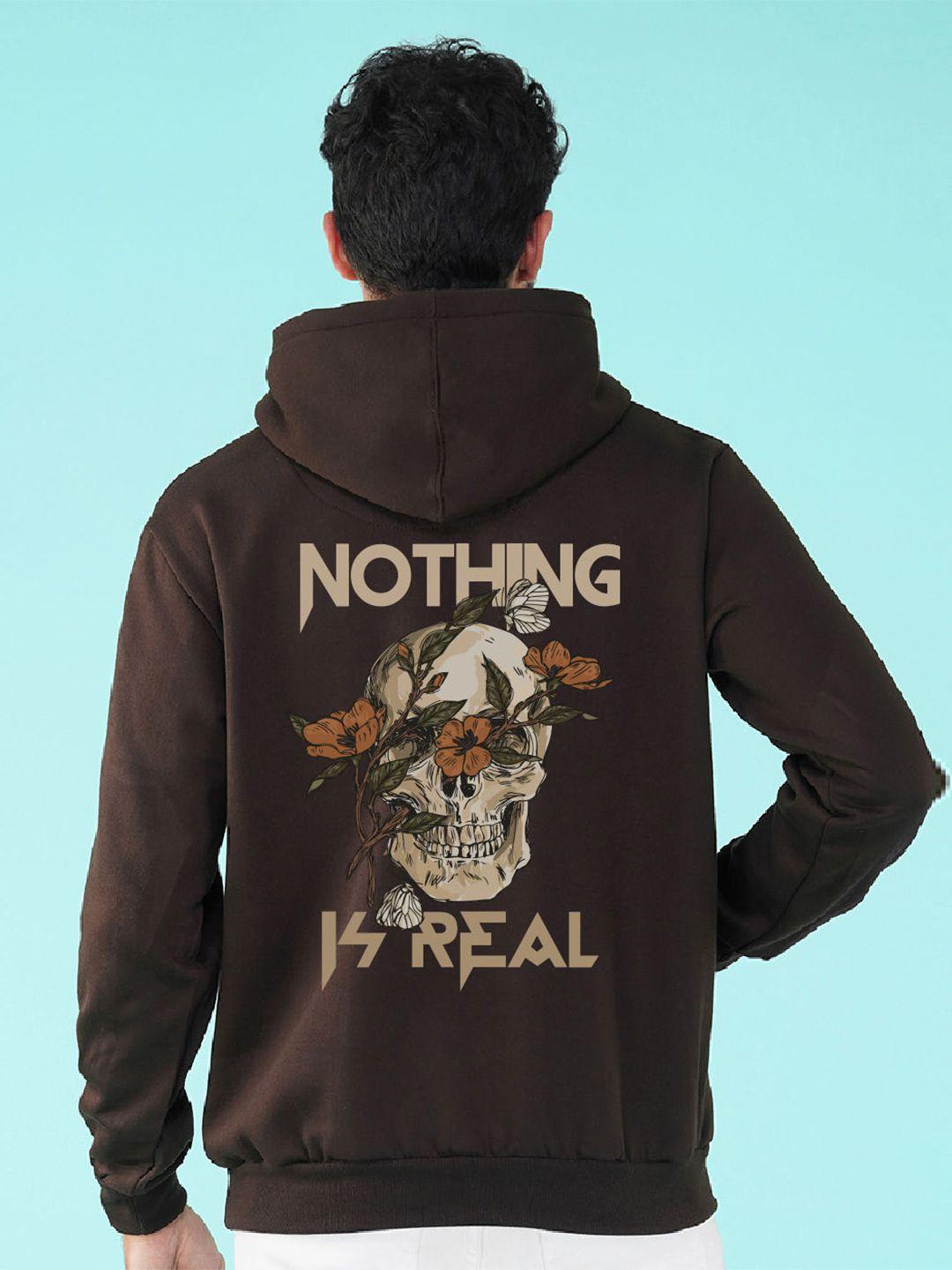nusyl typography printed hooded sweatshirt