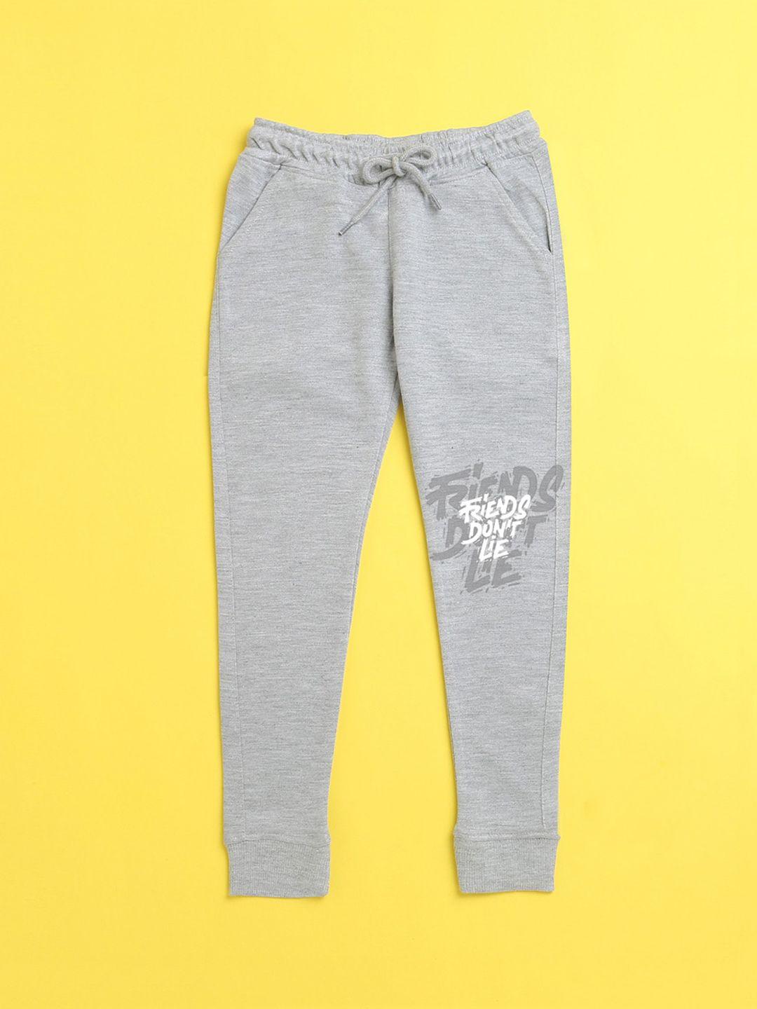 nusyl unisex grey printed joggers