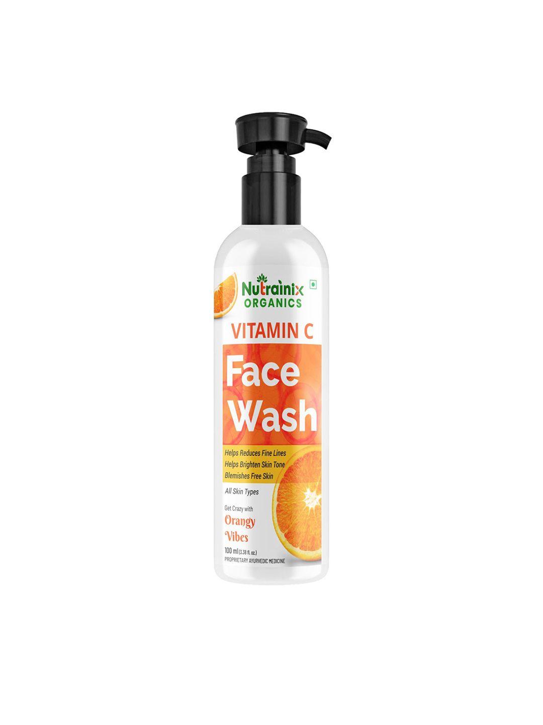 nutrainix organics 100% natural vitamin c face wash with orangy vibes - 100 ml