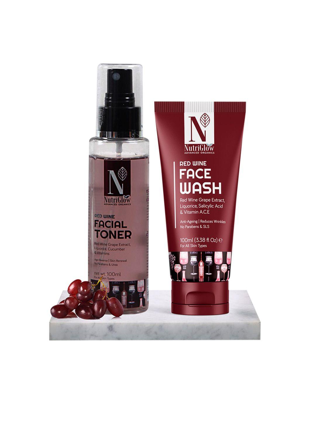 nutriglow advanced organics sustainable face wash & facial toner
