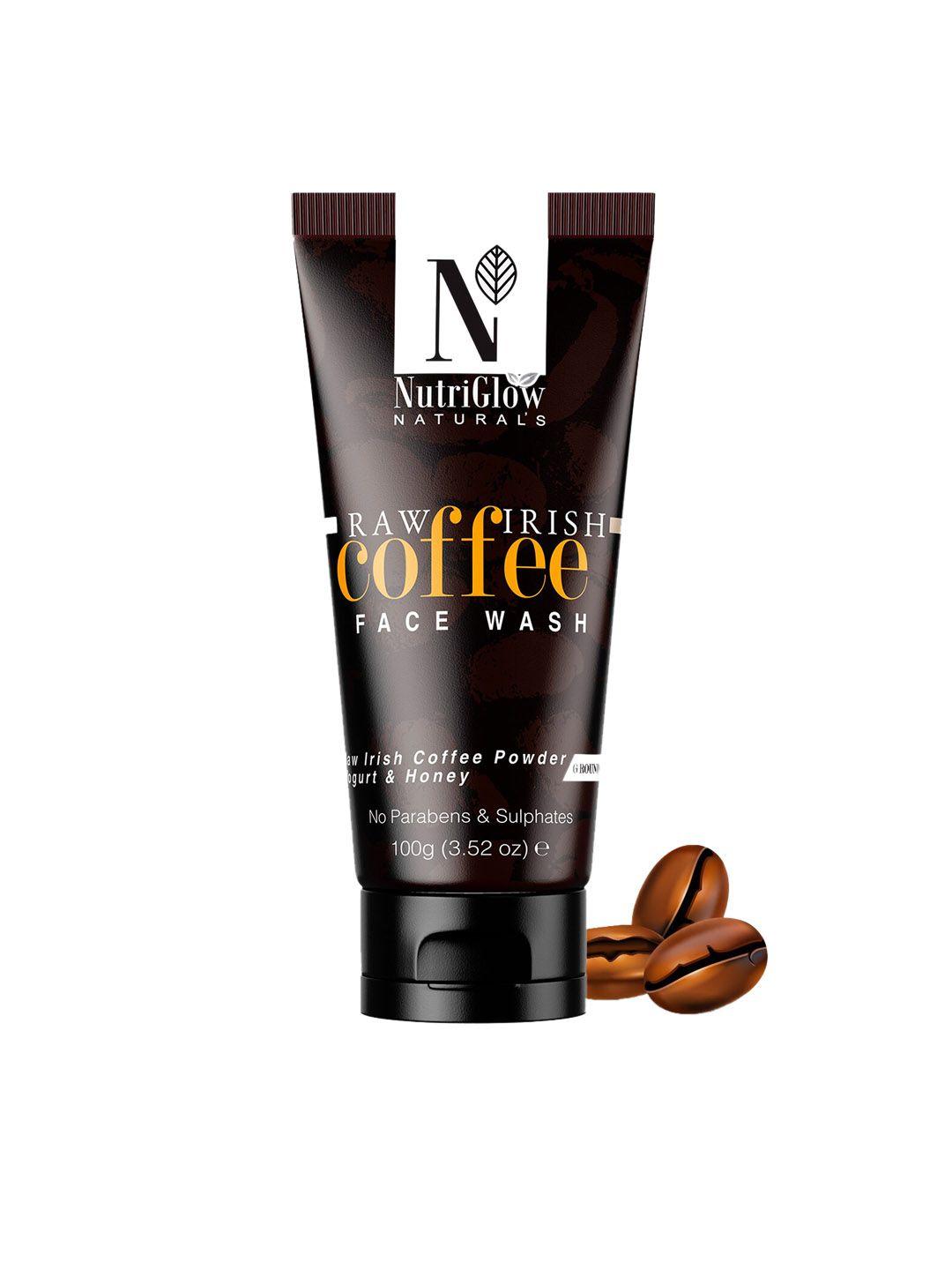 nutriglow naturals raw irish coffee blackhead removal face wash-100 gm