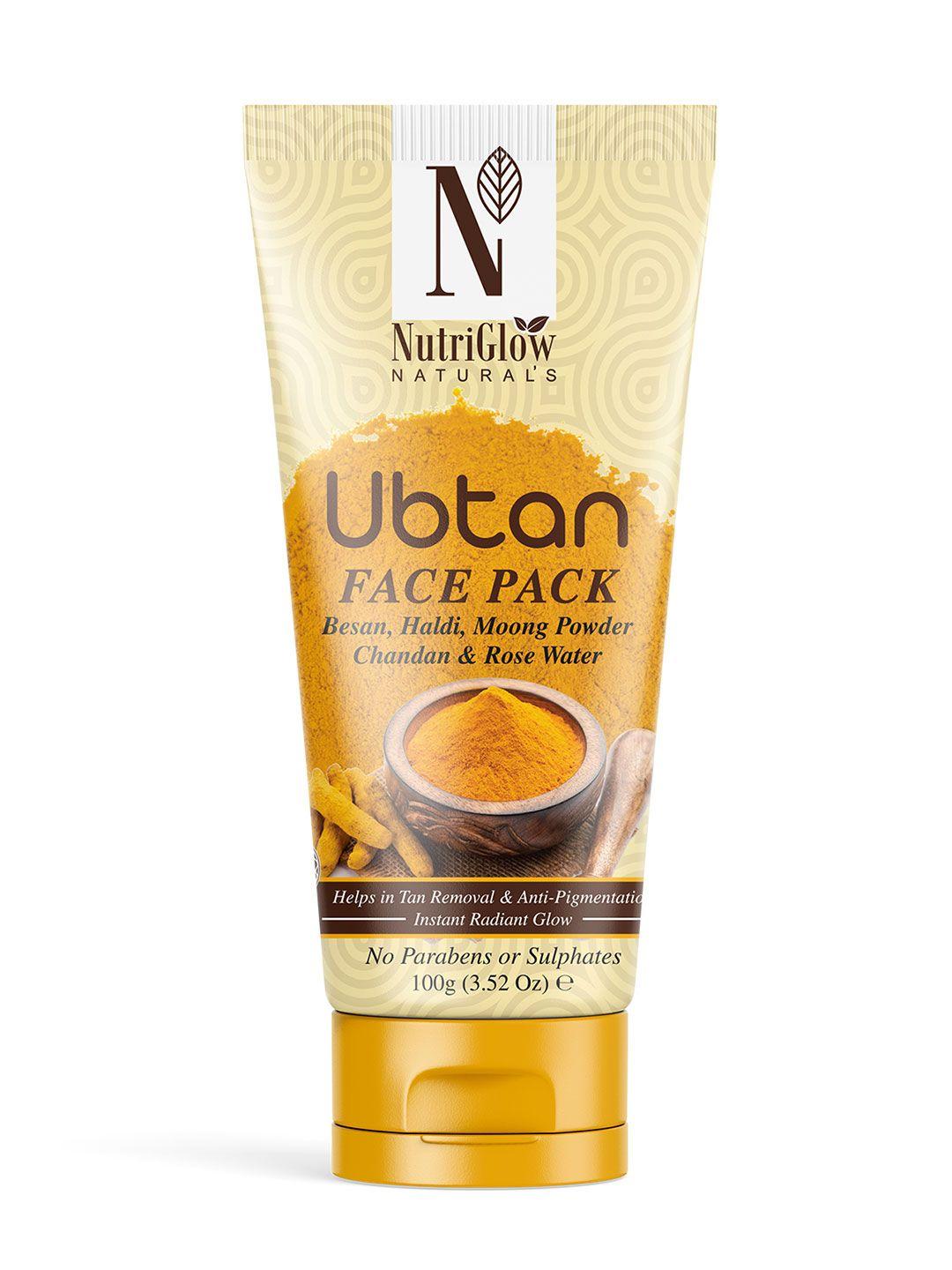 nutriglow naturals ubtan face & body pack for glowing skin 100 g