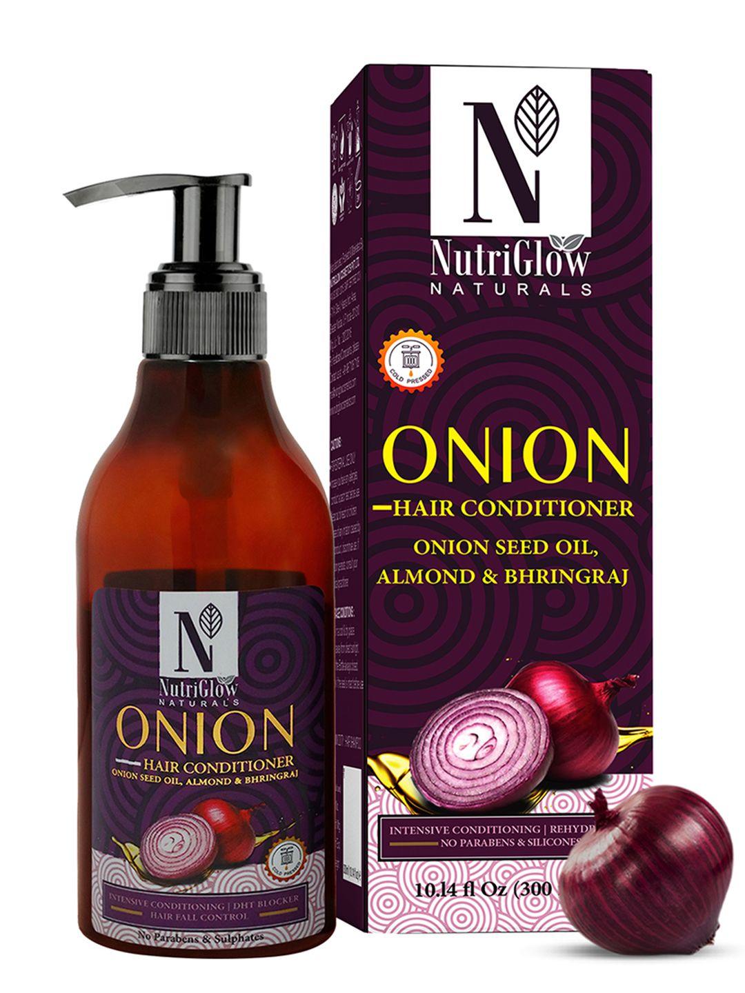 nutriglow naturals unisex onion hair conditioner 300 ml