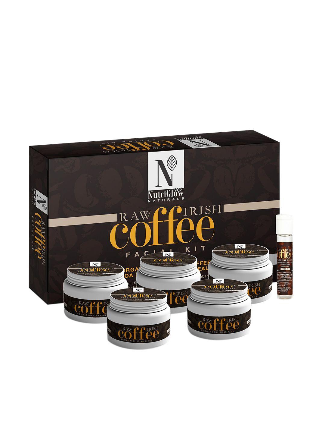 nutriglow sustainable natural raw irish coffee facial kit 260 gm
