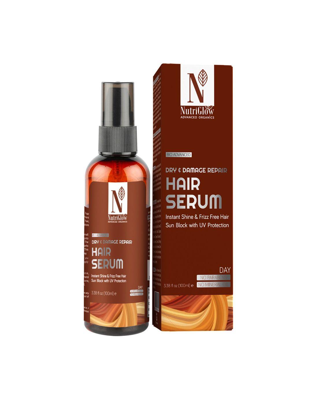 nutriglow advanced organics dry & damage hair repair serum - 100ml