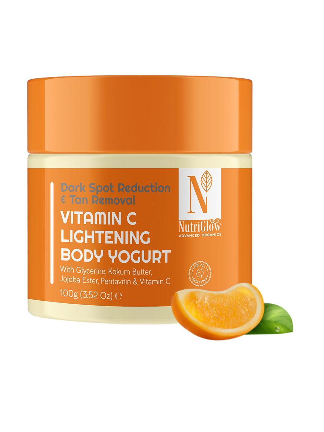 nutriglow advanced organics unisex vitamin c lightening  body yogurt 100 g