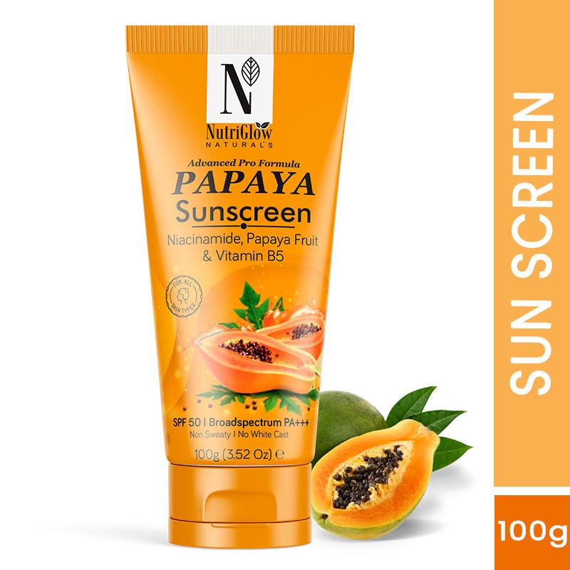 nutriglow natural's advanced pro formula papaya sunscreen spf 50 pa+++