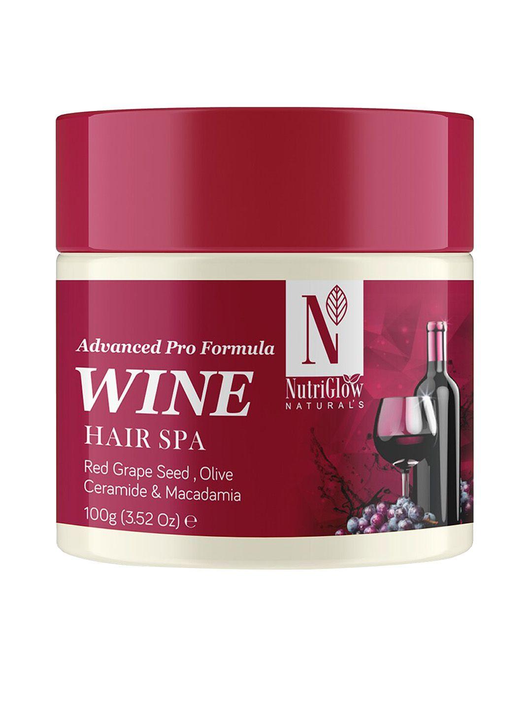 nutriglow naturals advanced pro formula wine hair spa with red grape seed - 100 g