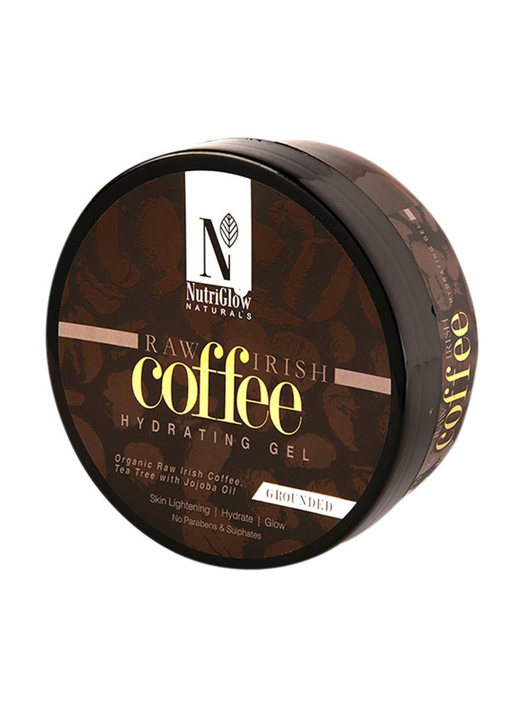 nutriglow naturals raw irish coffee hydrating gel with tea tree oil for glowing skin- 200g