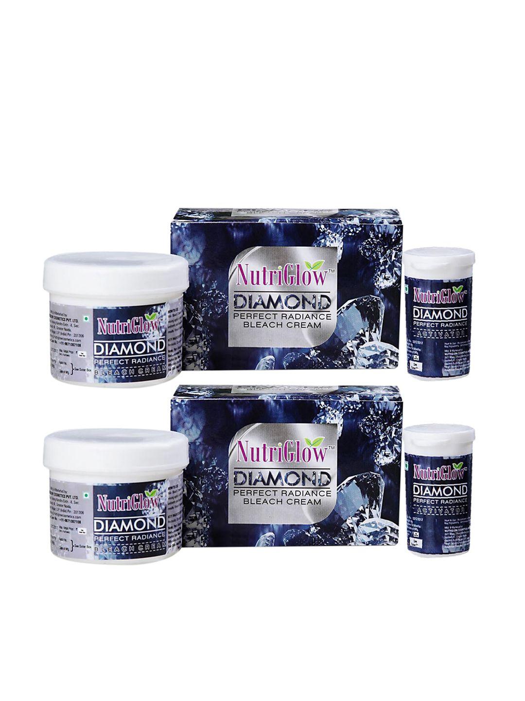 nutriglow pack of 2 diamond perfect radiance bleach cream 86g