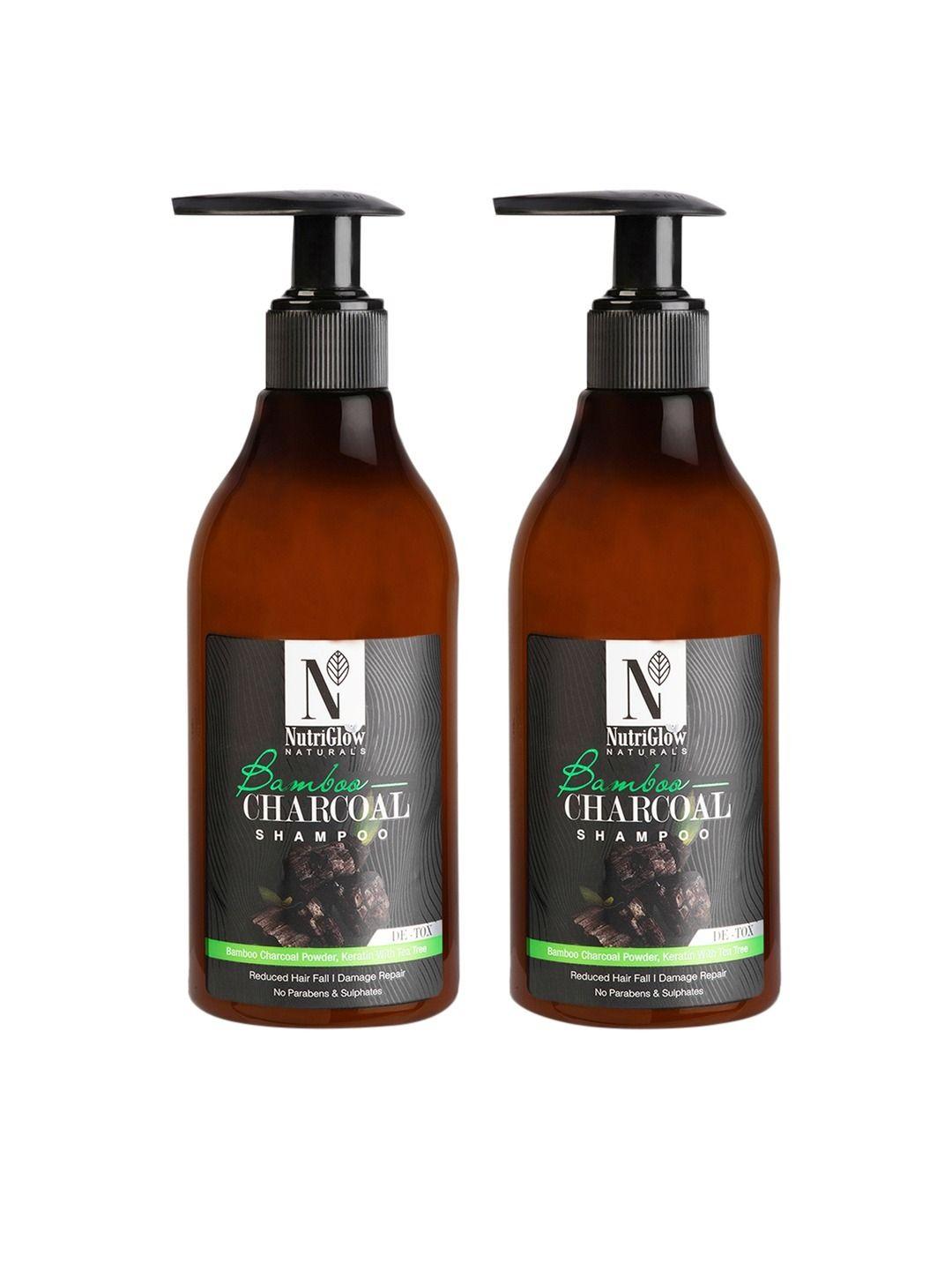 nutriglow set of 2 hair-fall damage repair no paraben shampoo 300 ml each
