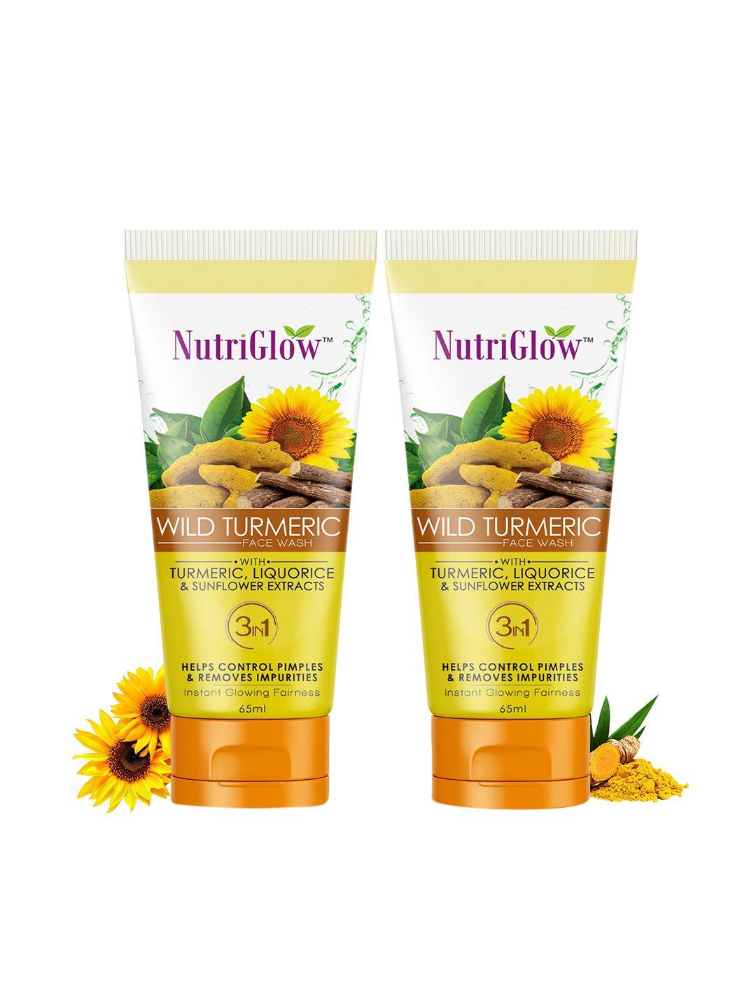 nutriglow set of 2 wild turmeric natural sustainable sustainable face wash 65ml