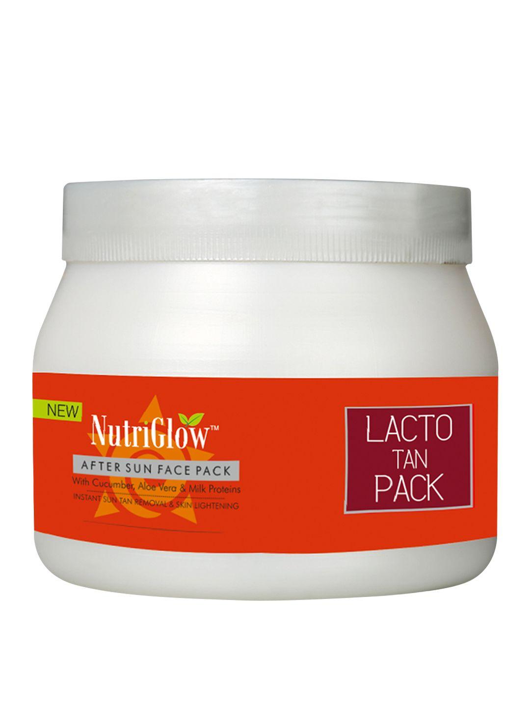 nutriglow sustainable lacto tan pack instant sun tan removal & skin lightening 500 g
