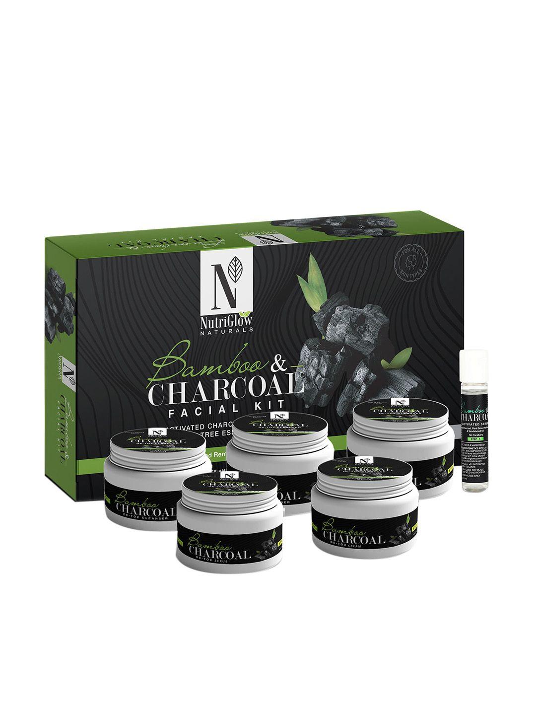 nutriglow sustainable naturals  bamboo & charcoal facial kit 250g+10ml