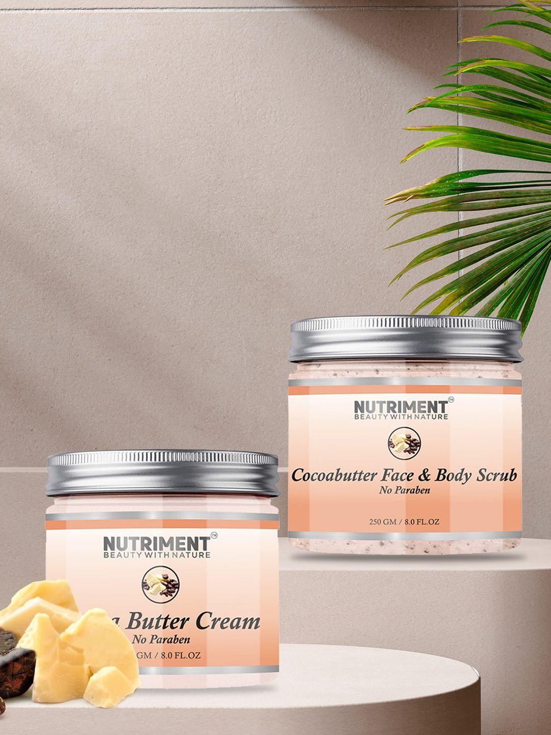 nutriment pack of 2 coco butter scrub & cream - 250 g each