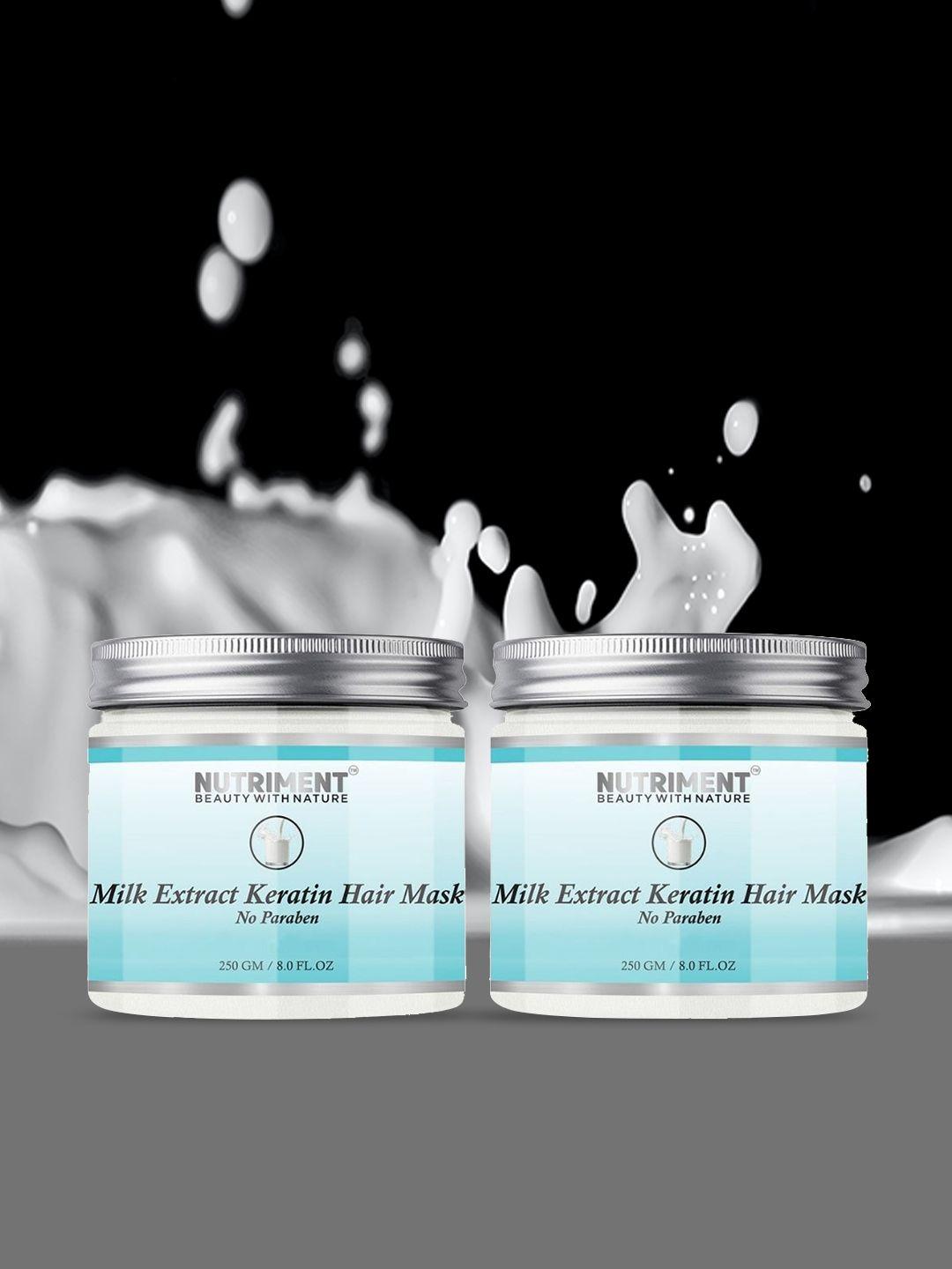 nutriment pack of 2 milk extract kertain hair mask 250 g