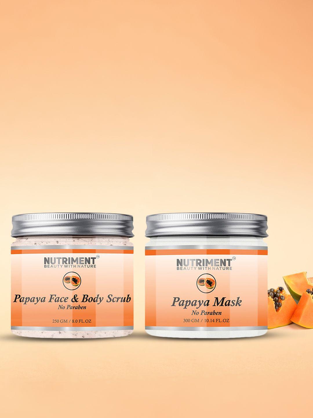 nutriment pack of 2 papaya scrub & papaya mask - 550 g