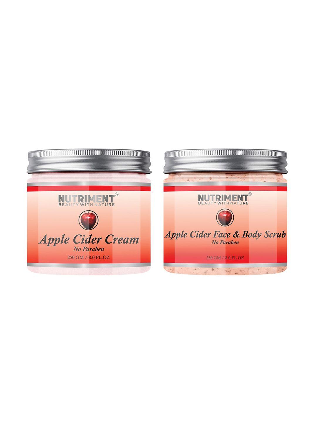 nutriment apple cidar scrub & cream 250gm (combo of 2)