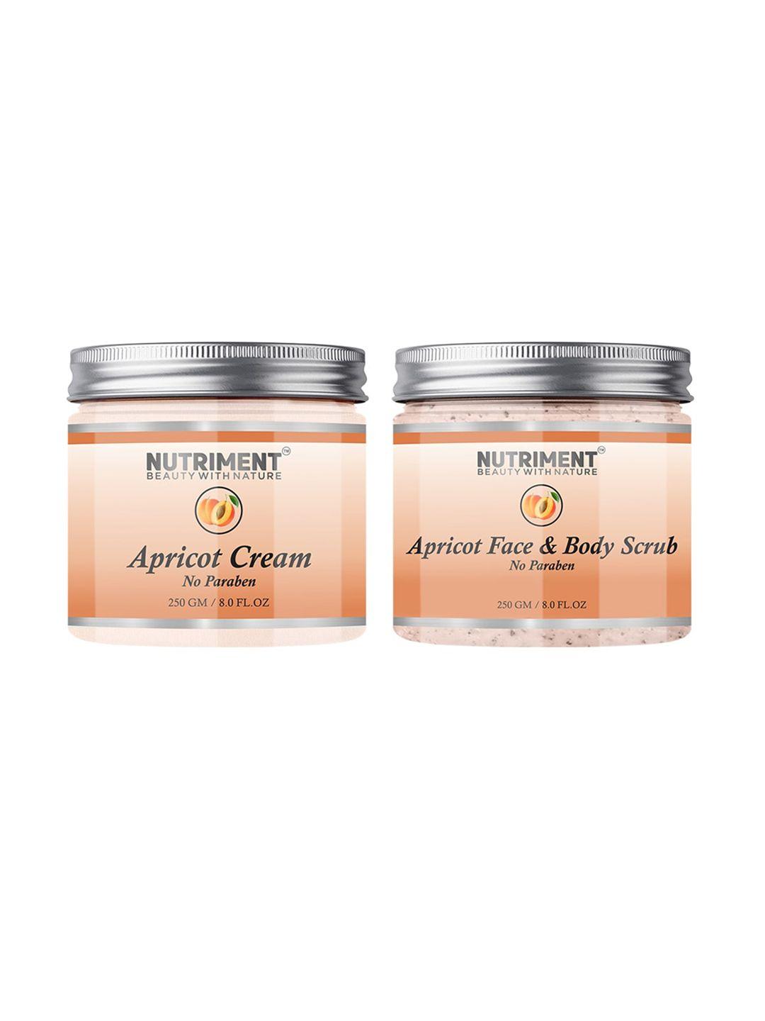 nutriment apricot cream & apricot scrub 250gm (combo of 2)