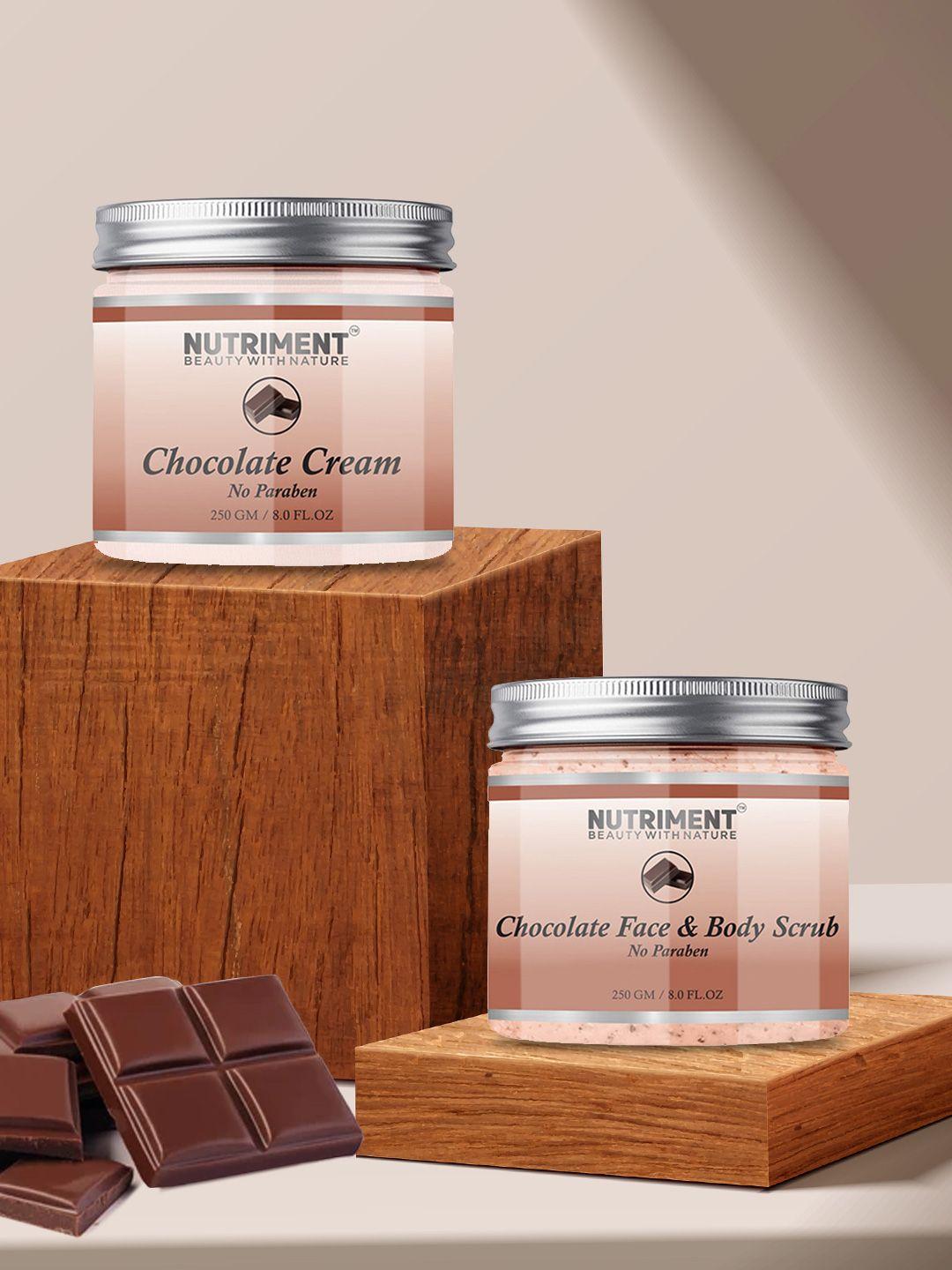 nutriment chocolate scrub & cream 250gm (combo of 2)