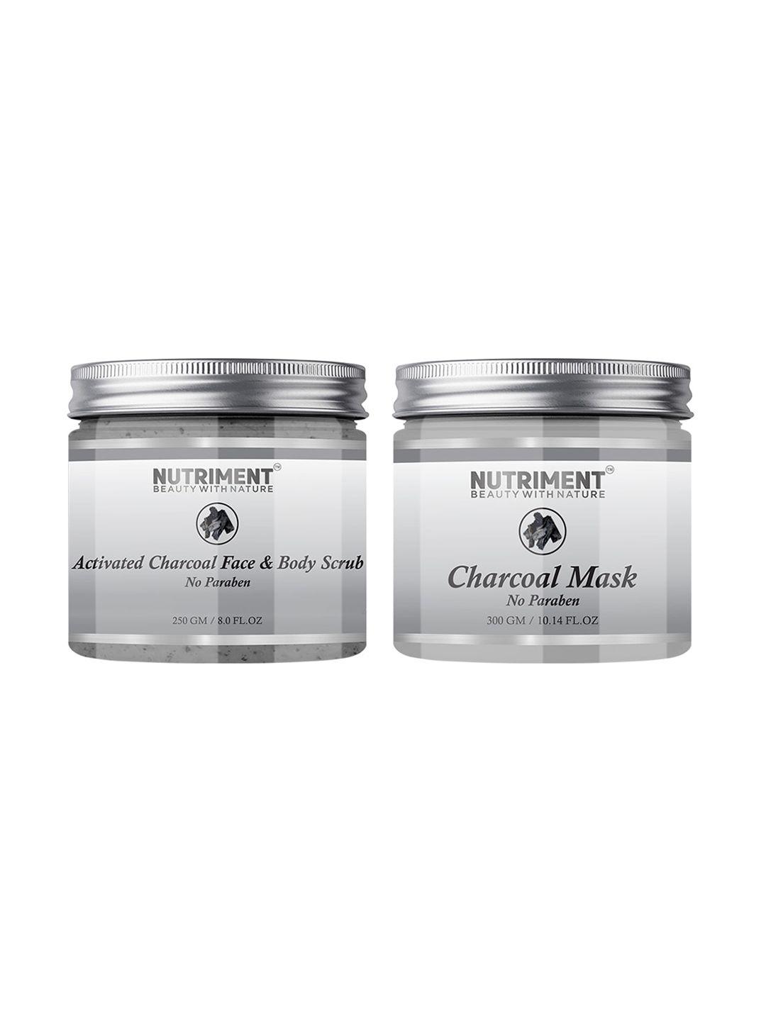 nutriment pack of 2 charcoal scrub & mask - 550 g